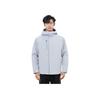 Anta Champion All-Weather Series Solid Color Zip-Up Hooded Sports Cotton Jacket Men jackets Light-Mud-Gray 152410801-1