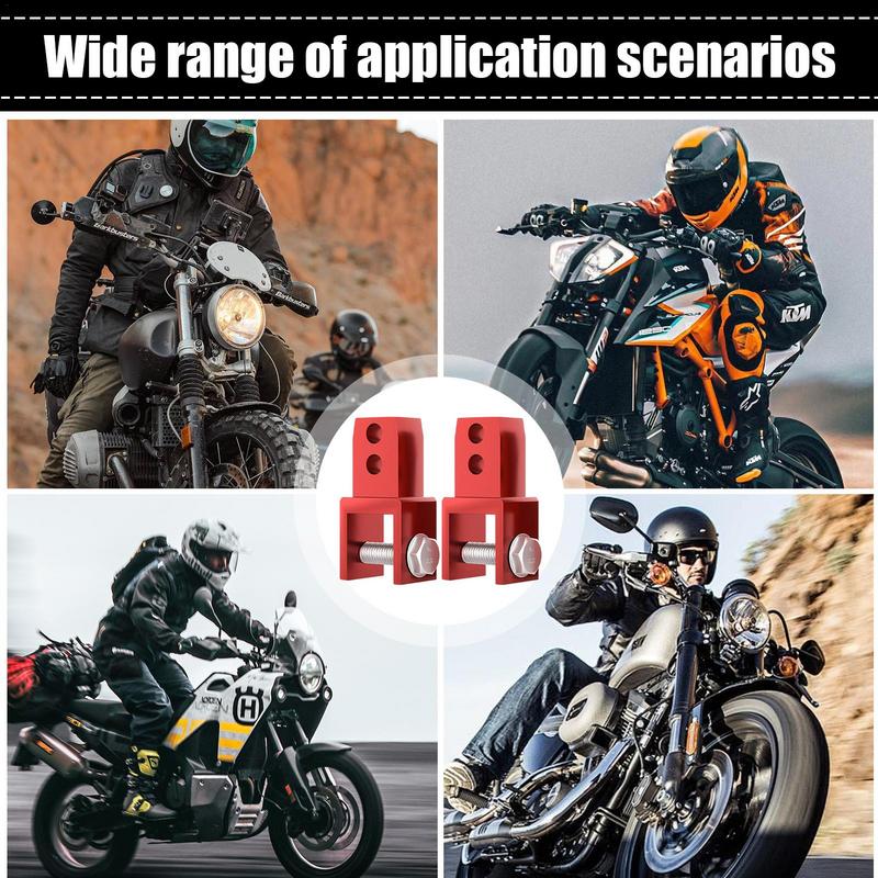 Motorcycle Shock Bracket 2pcs Motorcycle Riser Heightening Adapter With Screw Front Shock Extension Absorber Aluminum Alloy