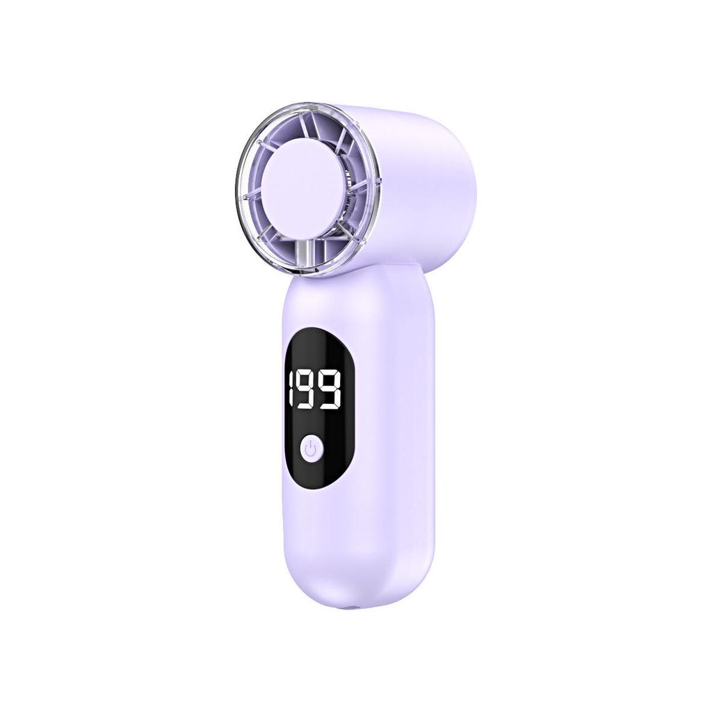 T55 Portable Mini Fan: 199-Speed High-Speed USB Rechargeable Handheld Electric Fan with Digital Display