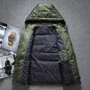 Mens Short Down Jacket Winter Outdoor Warm Hooded Coat Casual Youth Fashion