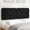 vidaXL Headboard Cushion Black 140 Cm Velvet