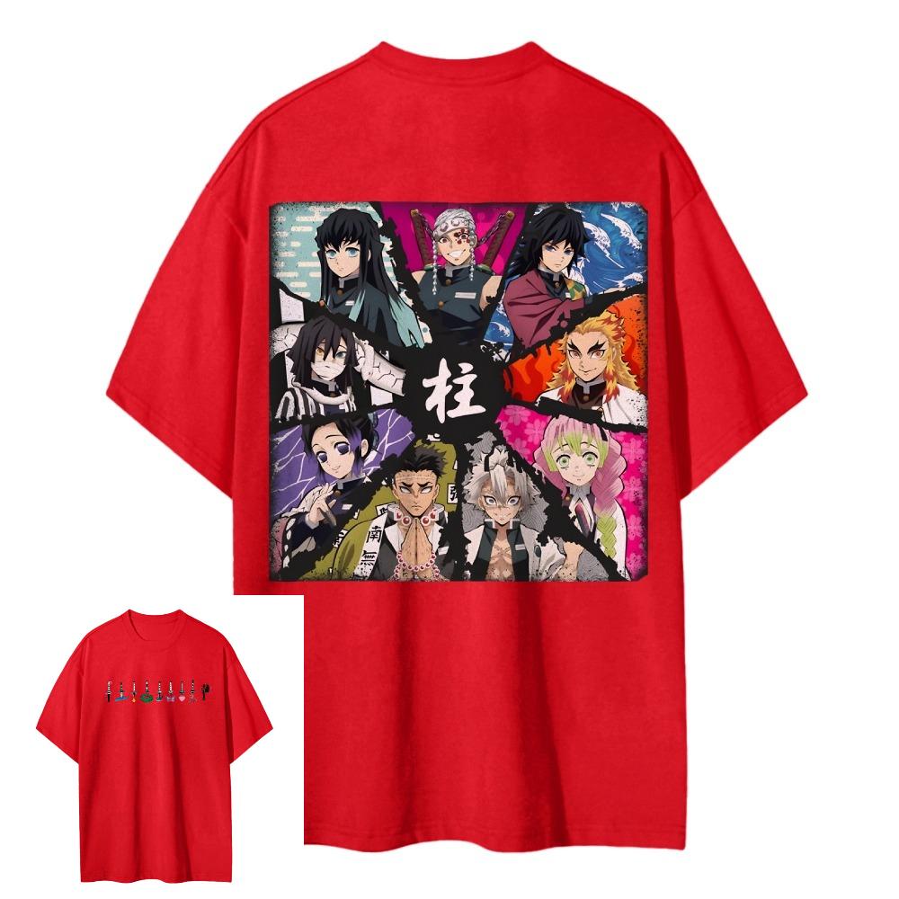 

Anime T Shirt Unisex Women Demon Slayer Hashira Cotton Short Sleeve Oversized Streetwear 2026 Summer Casual Tops Unisexga Graphic Tee S