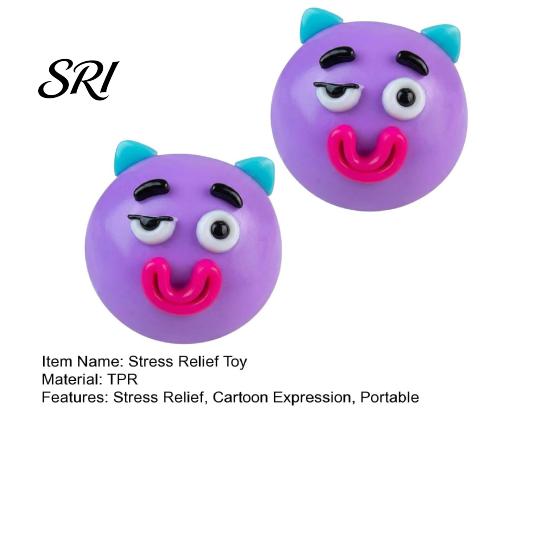 Cartoon Expression Squeeze Toy 2Pcs Dog Face Stress Relief Fidget Anti-stress Slow Rising Home Office Worker Anxiety Reduction Ball Decompression