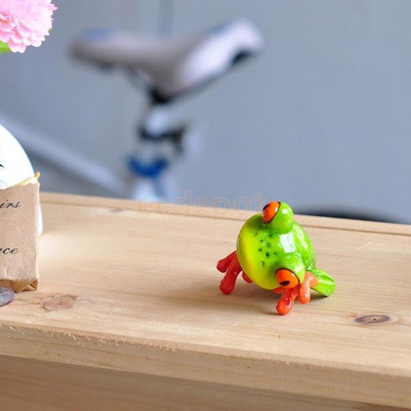 Frog Funny Car Office Desk Computer Decor Ornaments Miniatures Decorations Bonsai Garden Decor Xmas Gifts