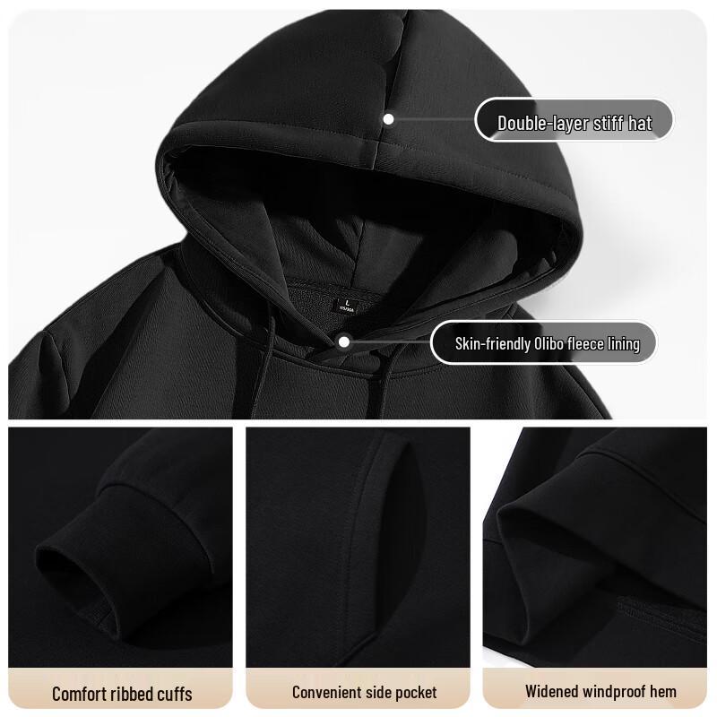 Jeanswest Life Men's Fleece-Lined Hooded Sweatshirt