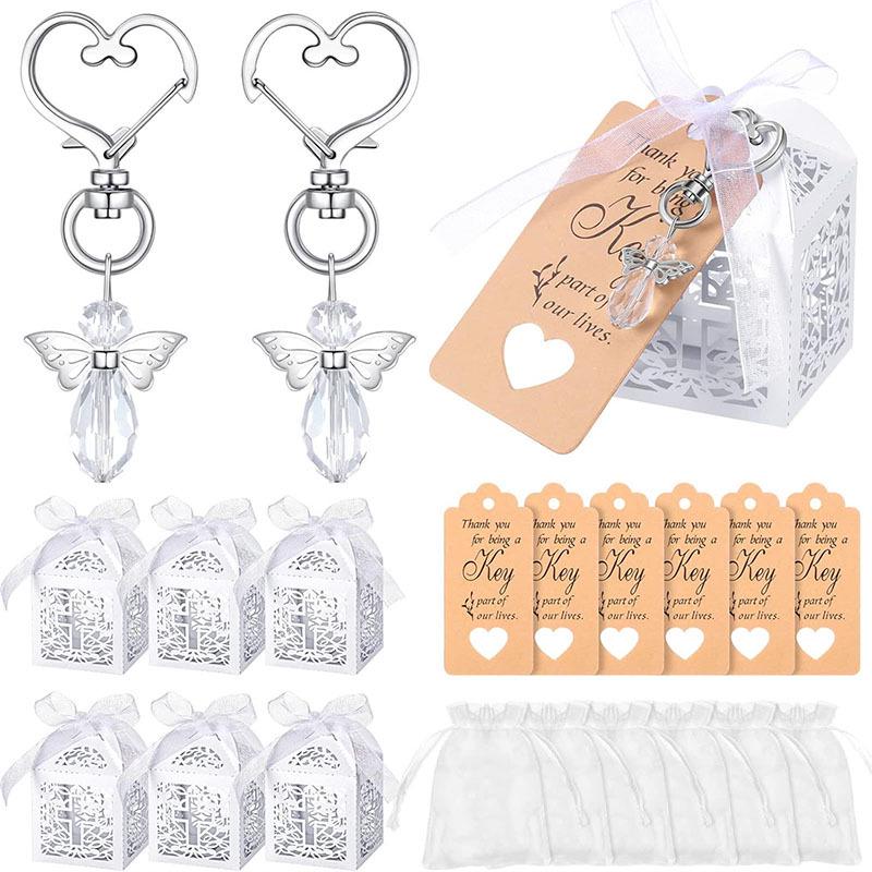 Engel Schlüsselanhänger Anhänger - Hochzeits-, Tauf-, Geburtstags- oder Dankeschön-Geschenk