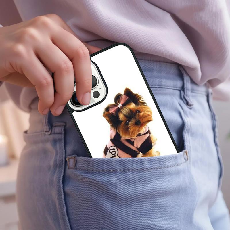 Yorkshire Terrier Dog Paw Print Phone Case For iPhone 17 Air 15 16e 14 13 Pro Max Coque 12 11 Pro Max PLUS cover