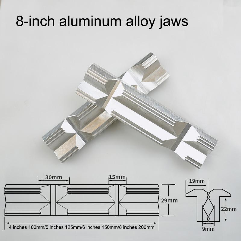 Magnetic Vise Jaws V Type Vice Jaws Protectors Cover Aluminum Alloy Multi-Purpose Vise Jaw Pads For Woodworking Plum