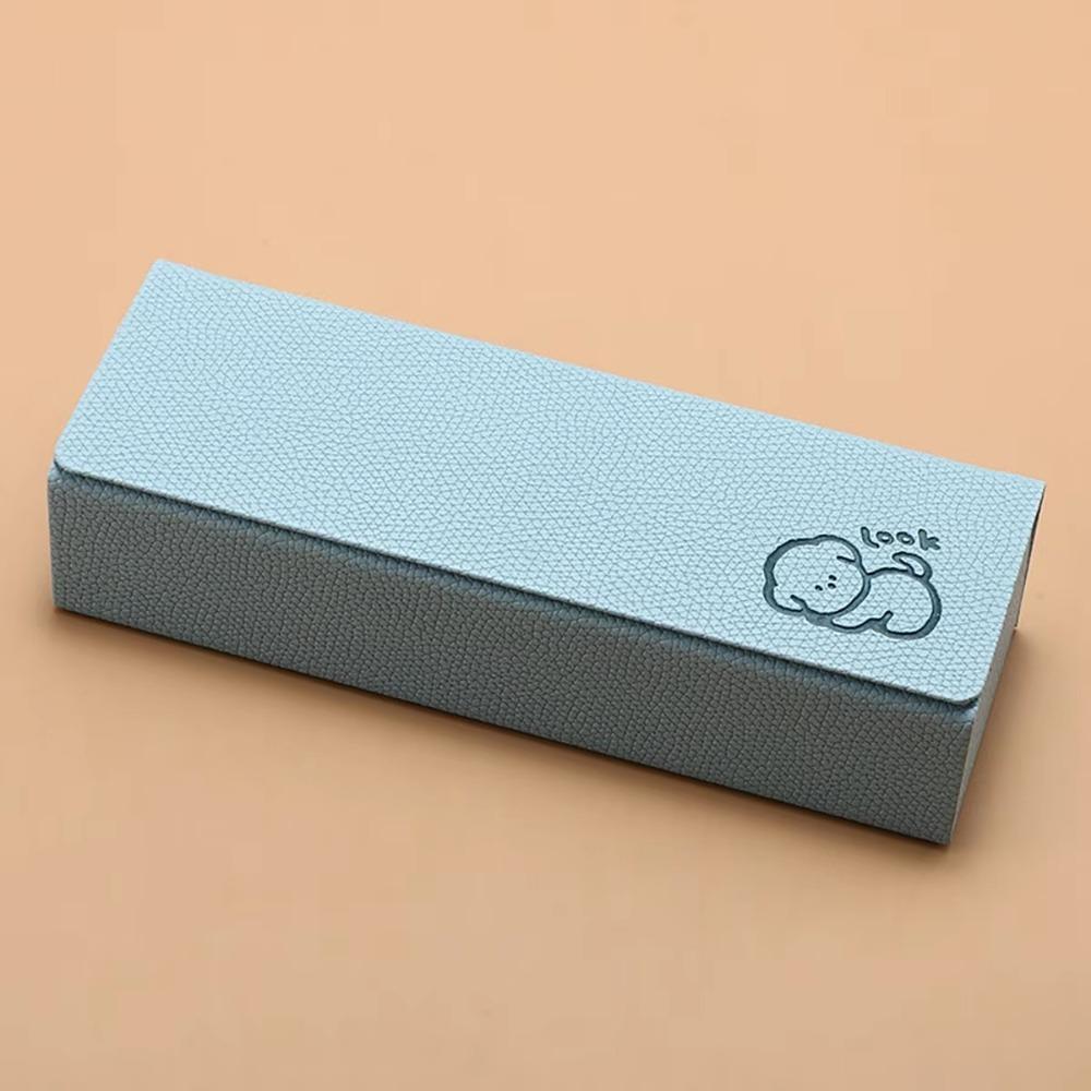 Anti-Stress Eyeglass Case PU Leather Protective Case Portable Glasses Storage Box  Men and Women