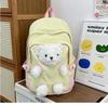 Bear Little Student Schoolbag Large Capacity Backpack Outdoor Leisure Travel Bag