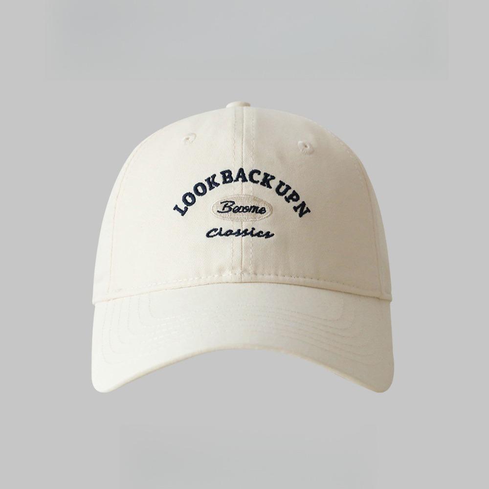 

Cotton Baseball Cap Soft Top Sun Shading Embroidery Sun Hat Breathable Curved Brim Casual Peaked Hat for Men Women Unisex білий