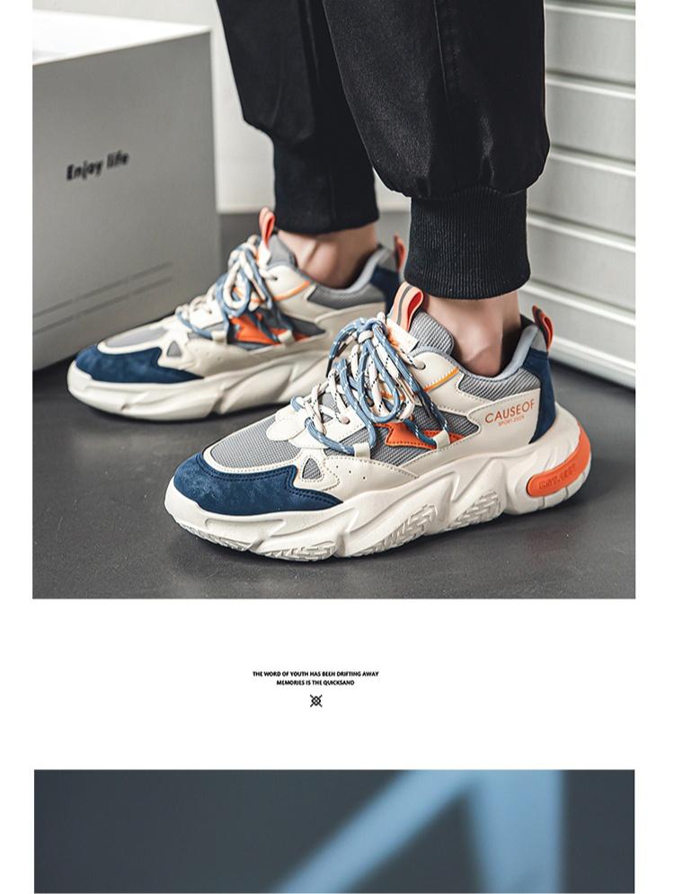 Men's Lightweight Chunky Sneakers Mesh Breathable Non-Slip Casual Running Shoes Fashion Sports Trainers Comfortable Sole Shoes