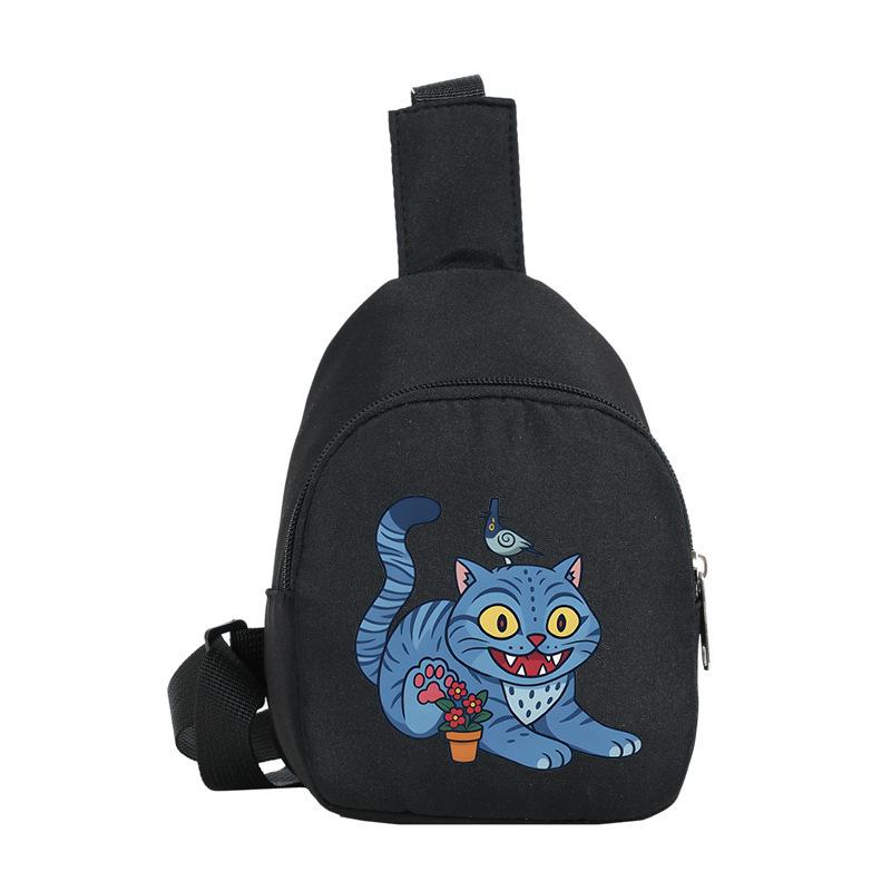 Casual Children'S Breast Bag Animation Cartoon Printing Fashion Boys And Girls Crossbody Bag Change Small Backpack