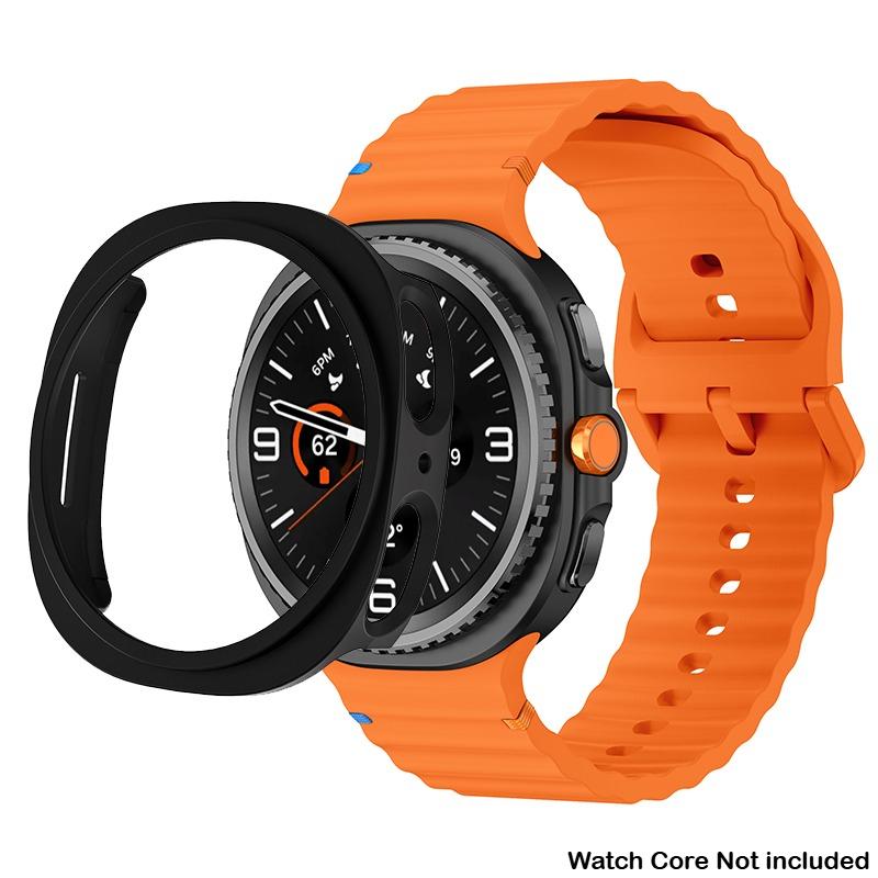 Silikonový řemínek pro Samsung Galaxy Watch 8 40 44mm Pásek s pouzdrem Chránič obrazovky Kryt nárazníku pro chytrý řemínek Náramkové doplňky