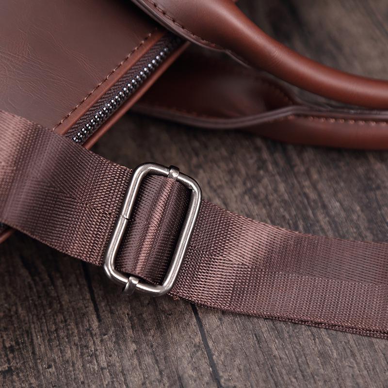 Vintage Crazy Horse Leder Herren Aktentasche - 15,6 Zoll Laptop, Schulter, Umhänge Reise- & Pendlertasche