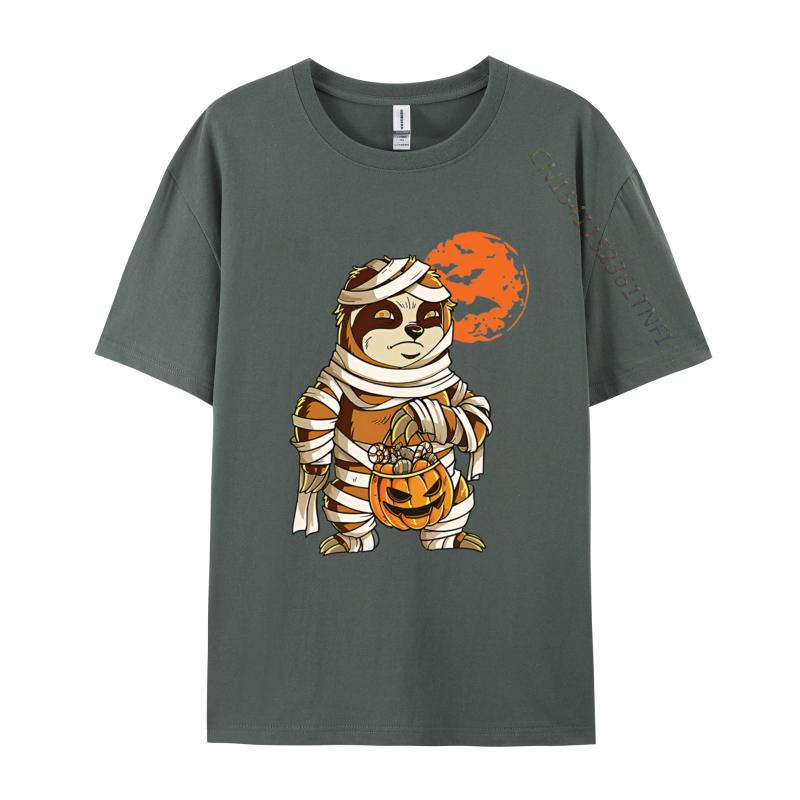 Mummy Pumpkin Halloween Sloth Funny Tshirts Birthday TShirt Customized T Shirts On Sale Cotton Men Tops  Tees Leisure