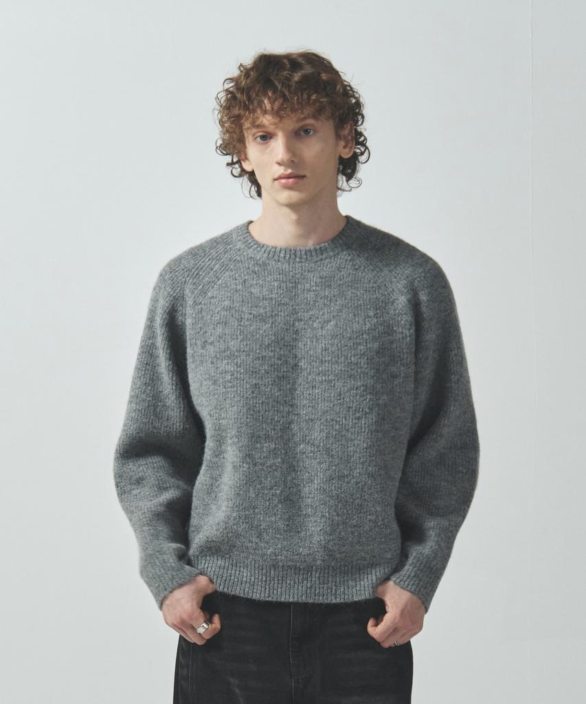 ECORR Fog Alpaca Crop Knit Pullover: 5 Colors
