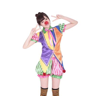 Královský klaunský set s červenou velikostí Klaunské žonglování Cirkus Halloweenský kostým A&TCollection 3dílný Nos, M, Dámský kostým,