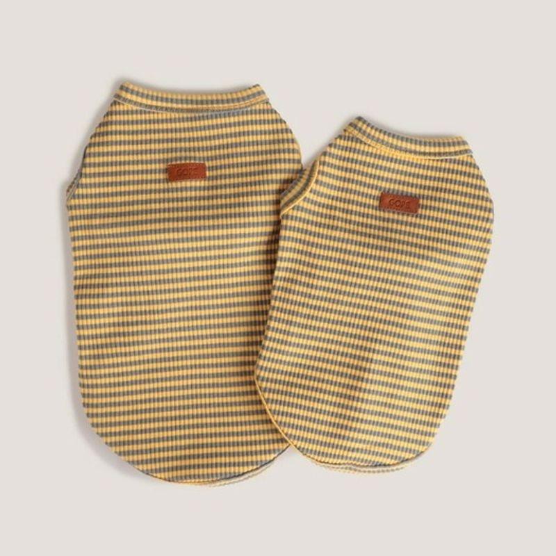 GOPE GOPE Striped Dog Sleeveless T-Shirt YEGR