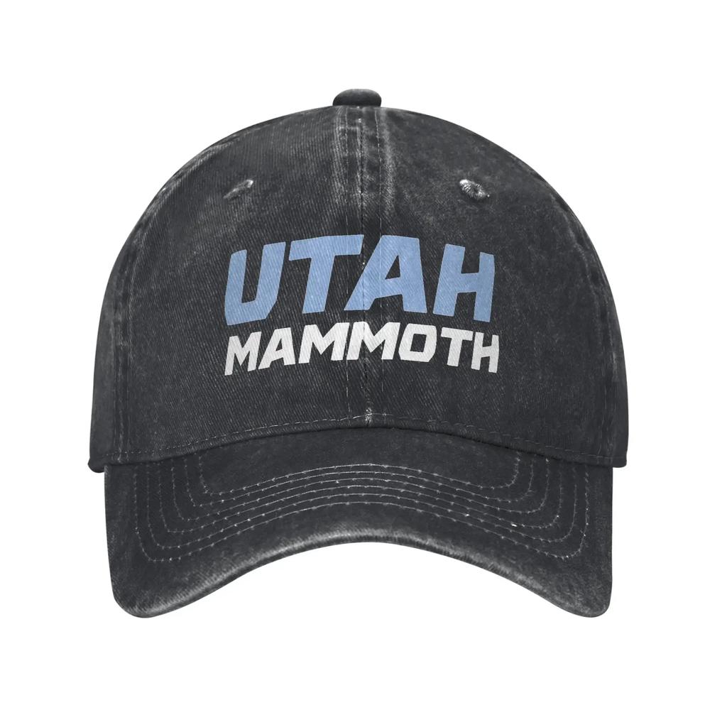 Mode Hockey Team Mammuthus Baseballkappe Unisex Stil Used Look Gewaschen Kopfbedeckung Outdoor Sommer Unstrukturiert Weiche Kappen Hut