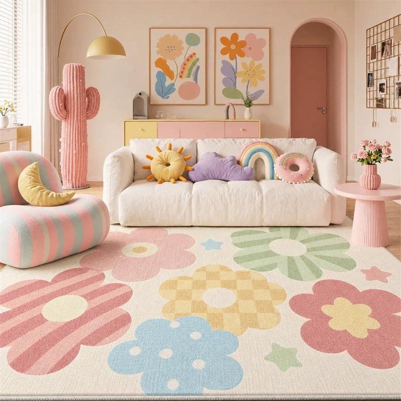 Cream Style Bedroom Decor Plush Carpet Large Area Carpets for Living Room Home Fluffy Soft Floor Mat Thicken Lounge Washable Rug