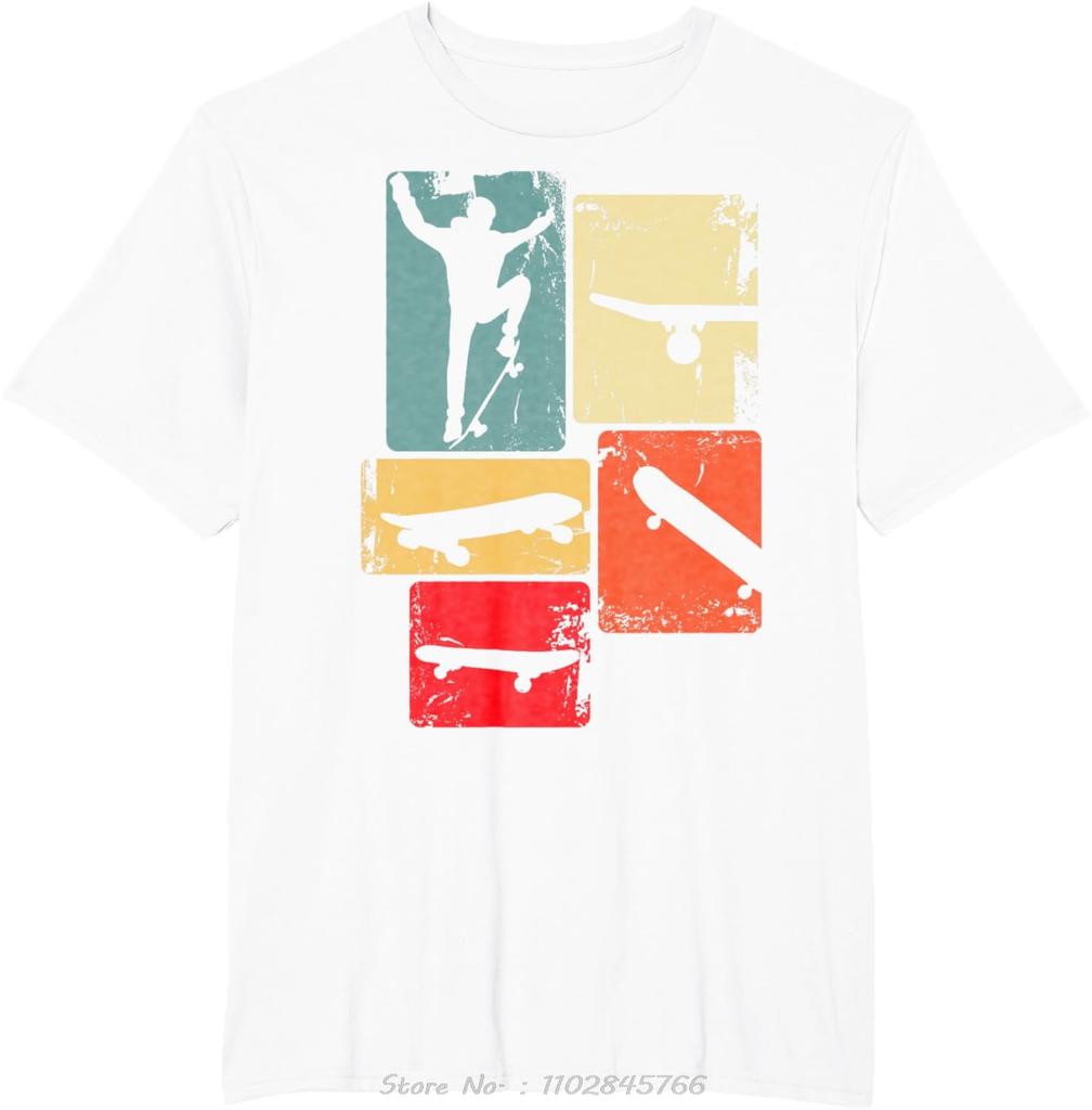 Skater Skateboarder Skateboard Boys Youth TShirt Unisex Summer Streetwear Tops Vintage T Shirt Cotton Tees Mens Clothing