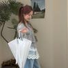 Transparent Automatic Long-Handle White Umbrella - Free Shipping