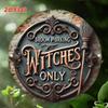 Witch Parking Metal Tin Sign Halloween Wall Decor Vintage Home Bar Cafe
