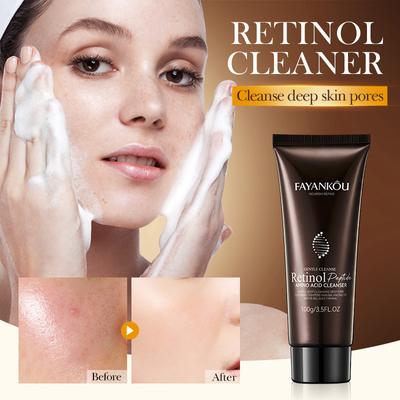 Retinol Peptide Amino Acid Repair Facial Cleanser Whiteing Blackhead Removal Deep Clean Oil Control Facial Cleanser