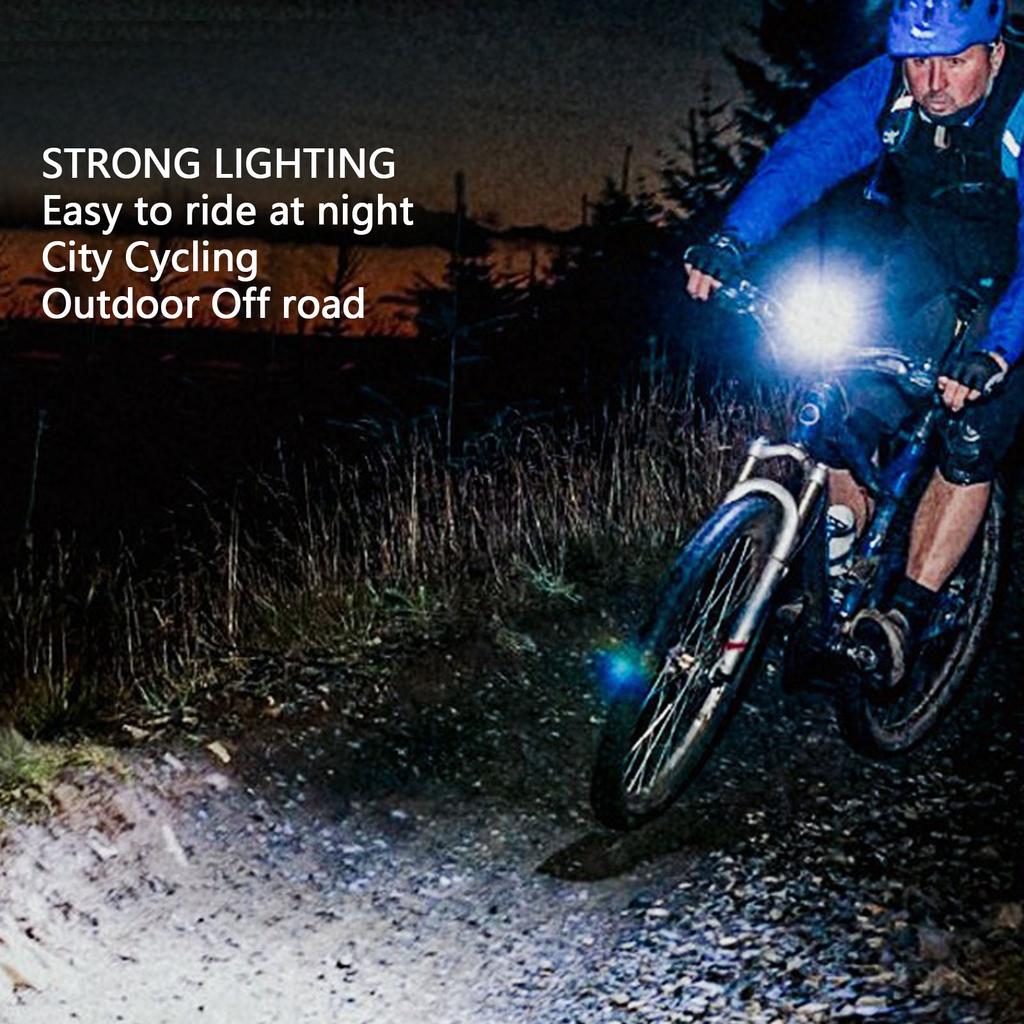 Solar Bike Front Light 3 Modes IPX4 Water Proof Rechargeable Bike Headlight with 5 Modes Horn Solar Bike Front Light with Horn