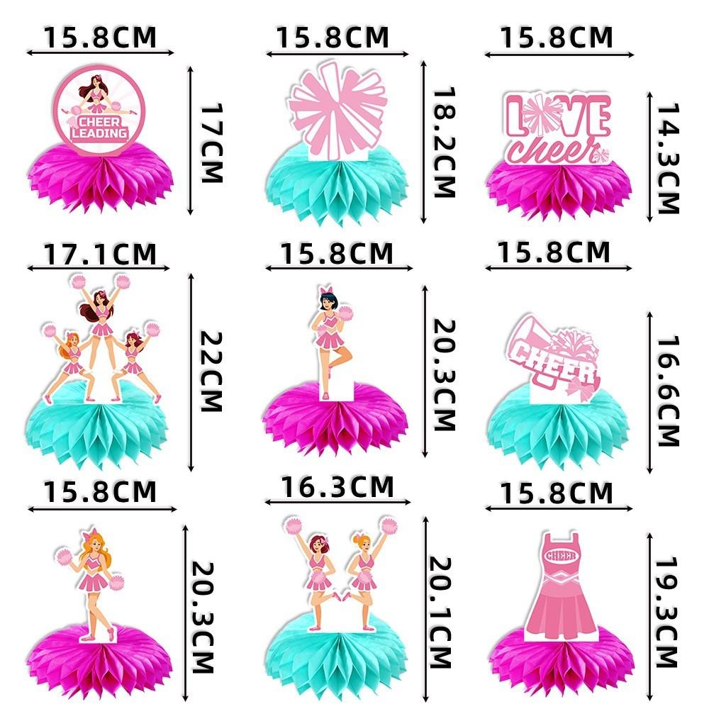 Birthday Themed Cheerleading Party Desktop Paper Honeycomb Decoration Ornament