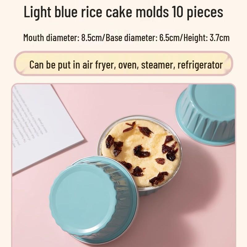 Compact Reusable Tin Foil Egg Tart Molds for Air Fryer & Oven Baking