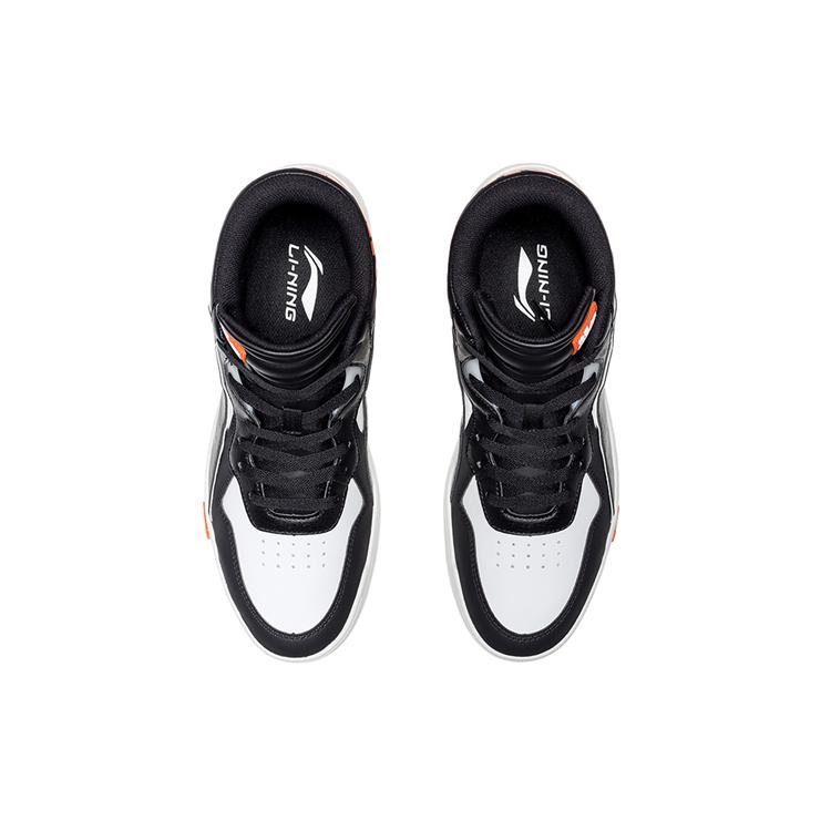 New LiNing Wave Superwave Mid Top Skateboard Shoes Men's Black Orange AGCQ179-2