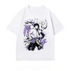 Anime Hokage Haruno Sakura Pattern Printed Short Sleeve T-shirt Japanese Men's and Women's Loose Round Neck Trendy T-shirt