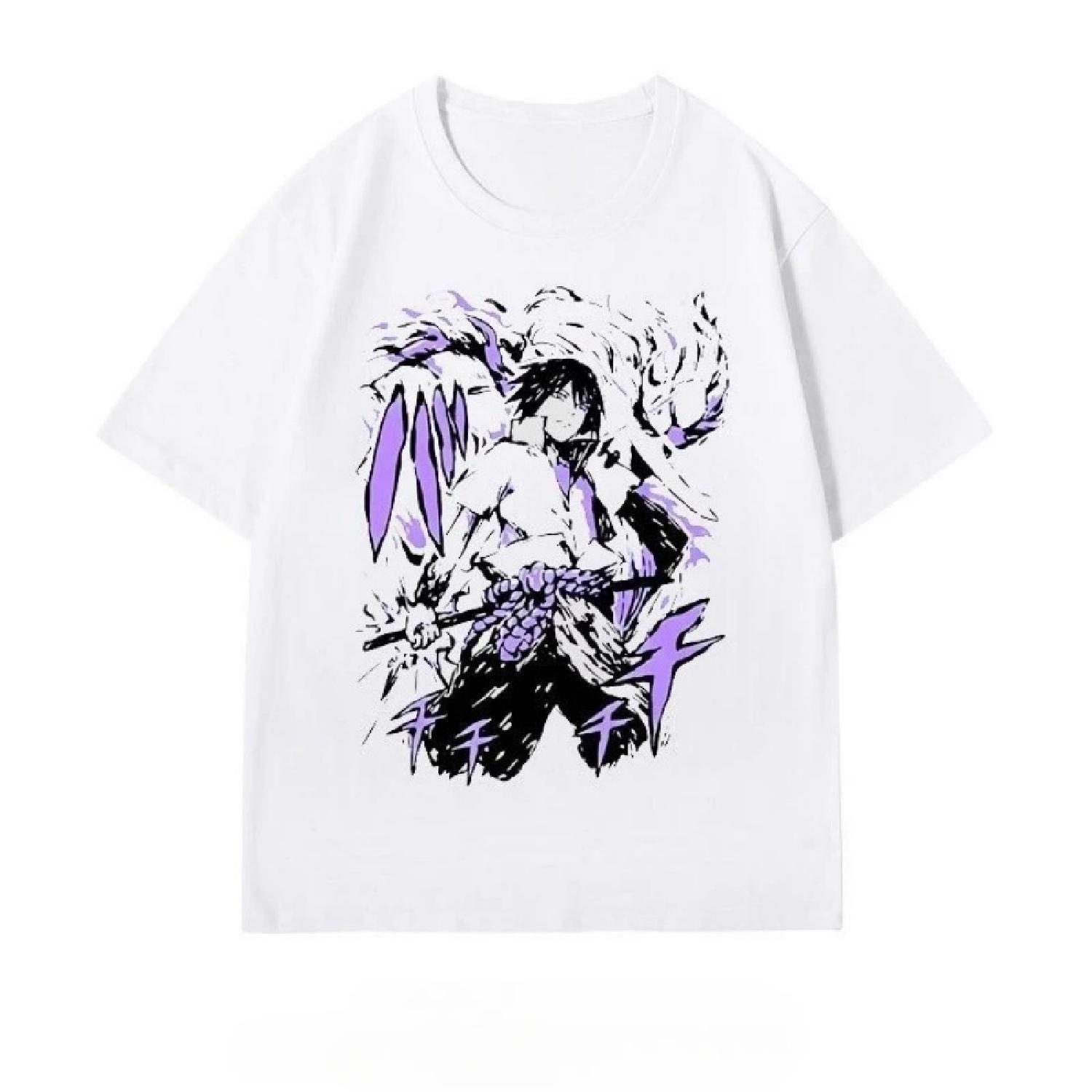 

Anime Hokage Haruno Sakura Pattern Printed Short Sleeve T-shirt Japanese Men s and Women s Loose Round Neck Trendy T-shirt XXXXXL білий