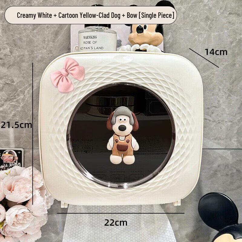 LIEI Wall-Mounted Waterproof Toilet Paper & Storage Box