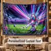 Soccer (437) Theme Wall Tapestry Customized With Name Text Personalized Hanging Tapestry For Bedroom Living Room Decor