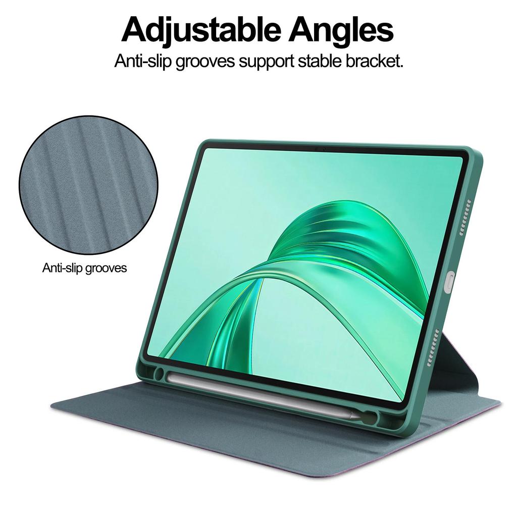 Capa para Honor Pad X8a 11" com três dobras, couro sintético, acrílico, capa traseira com suporte para Honor Pad X8a X 8a e porta-lápis