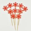 Wholesale 10 Pcs Snowflake Cupcake Toppers Baby Girl Frozen Birthday Party Decoration Kids Christmas Cake Supplies Accessories