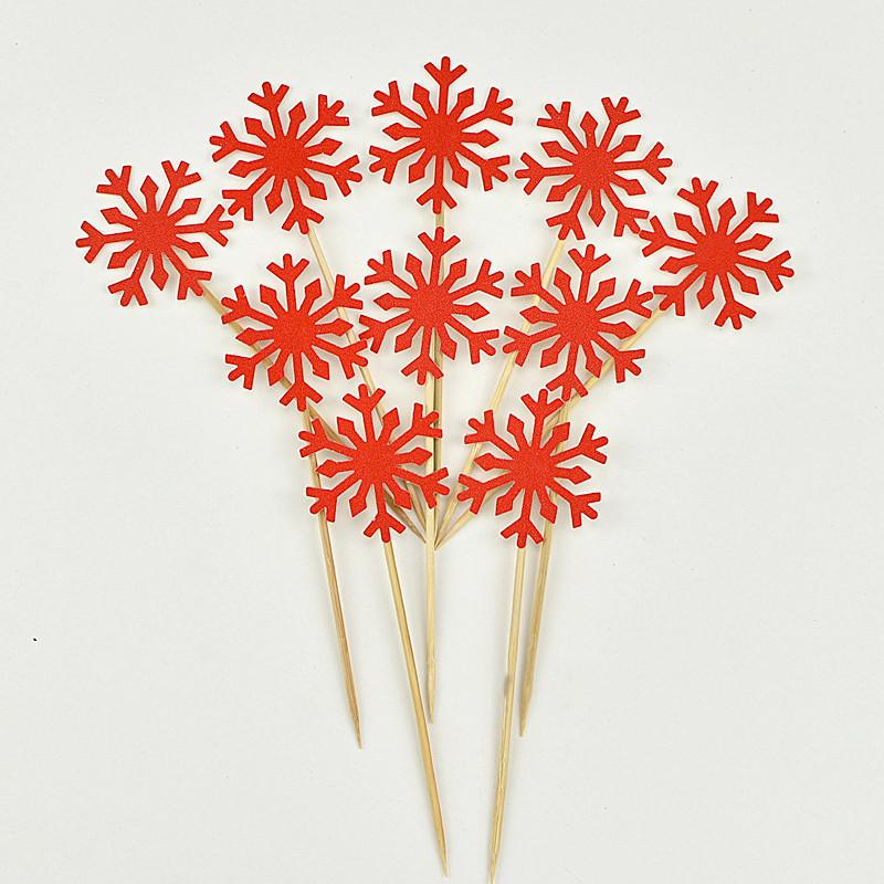 Wholesale 10 Pcs Snowflake Cupcake Toppers Baby Girl Frozen Birthday Party Decoration Kids Christmas Cake Supplies Accessories