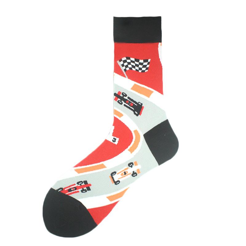 AB Professional Design Funny Socks Men Happy Animal Music Beer Skarpetki Sokken Hip Hop Big Size Meias Skateboard Divertidos