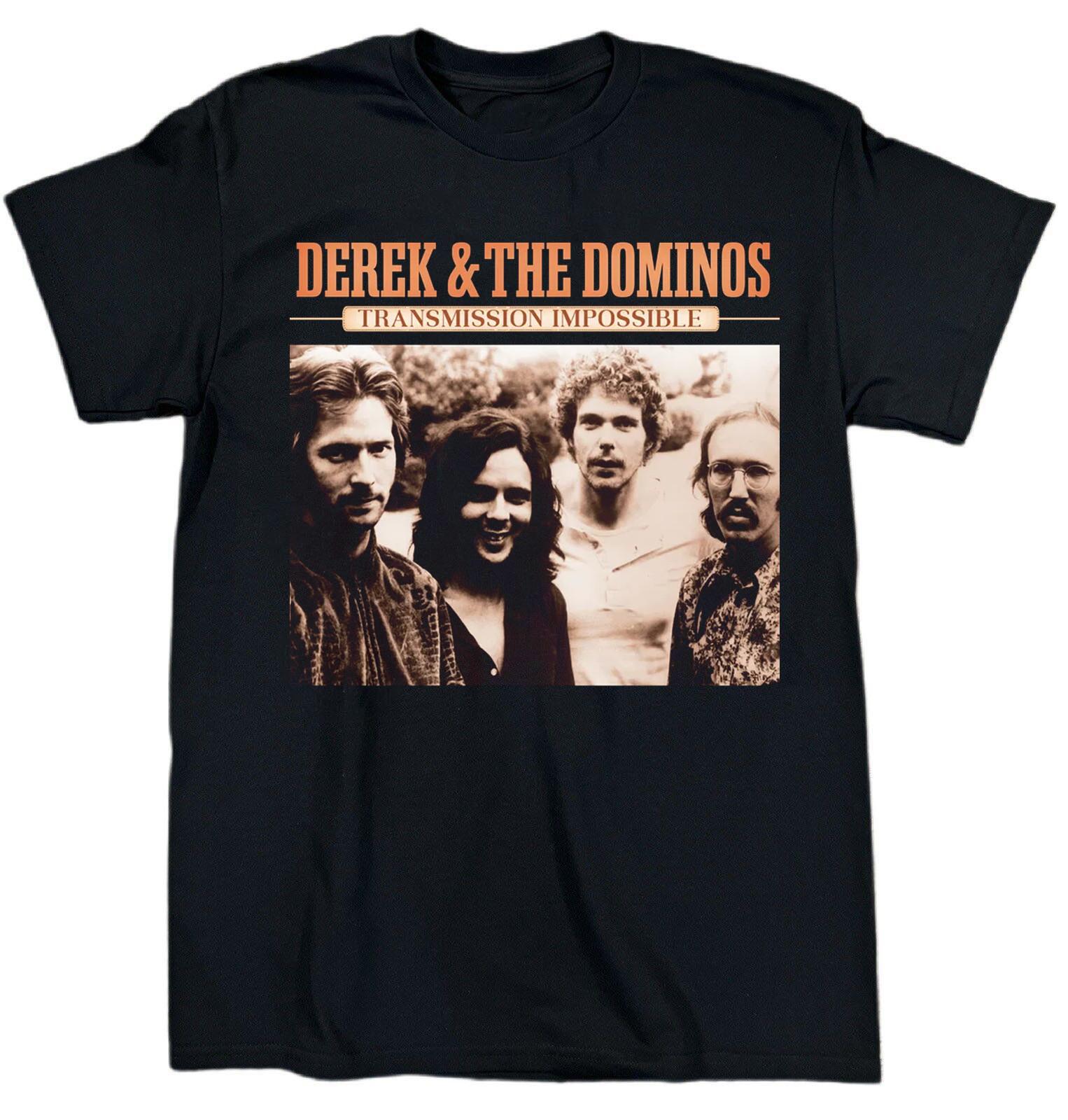 Derek the Dominos Band Bobby Whitlock Cotton Black T Shirt All Size CM730 L