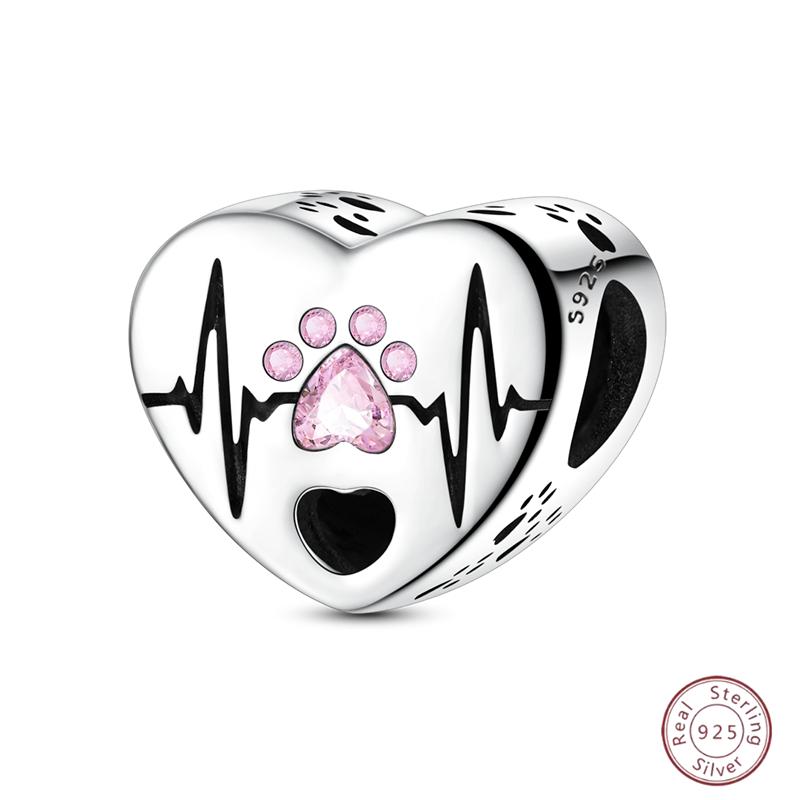 New Copper Poker Card Pendant Beads Black Spade 10-A Royal Flush Red Heart 10-A Charm For Bracelet Woman Jewelry