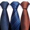 3pz Cravatta Formale Uomo Standard 8cm Blu Business Professionale Rigata Cravatte Accessori Abito da Matrimonio Cravatta Tessitura Jacquard Uomo