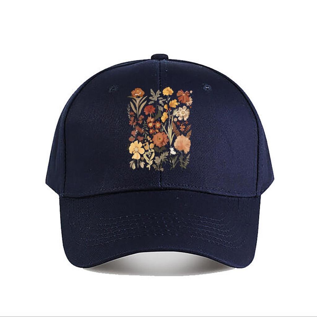 Pink Vintage Floral Casual Baseball Cap Fashion Unisex Sunhat Womens Outdoor Sports Snapback Cap