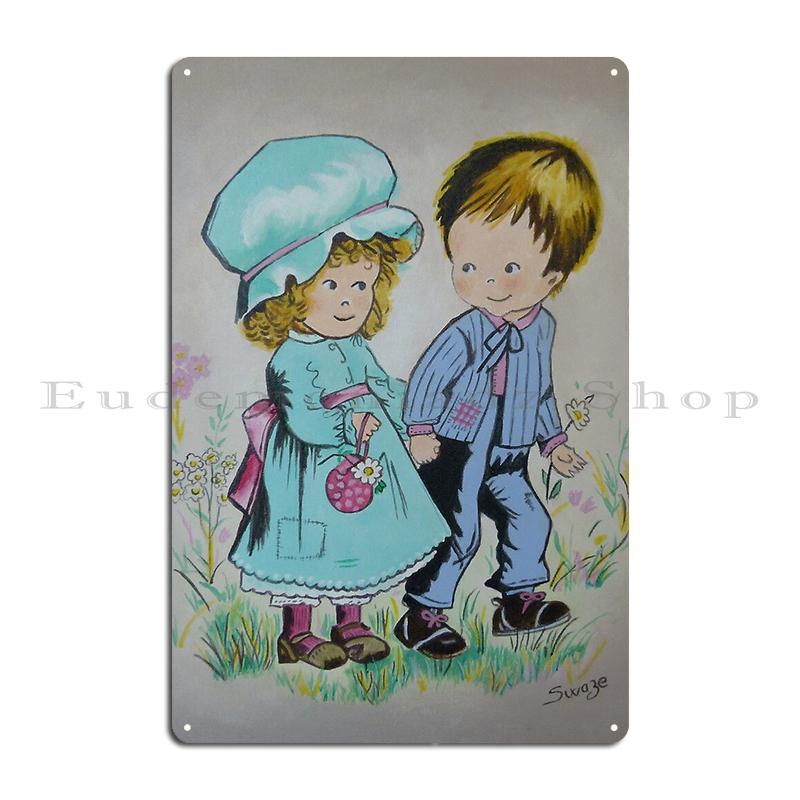 Sarah Kay Girl In The Garden Little Lovers Sarah Kay Way Metal Classic Customize Club Plaques Garage Club Tin Sign Poster