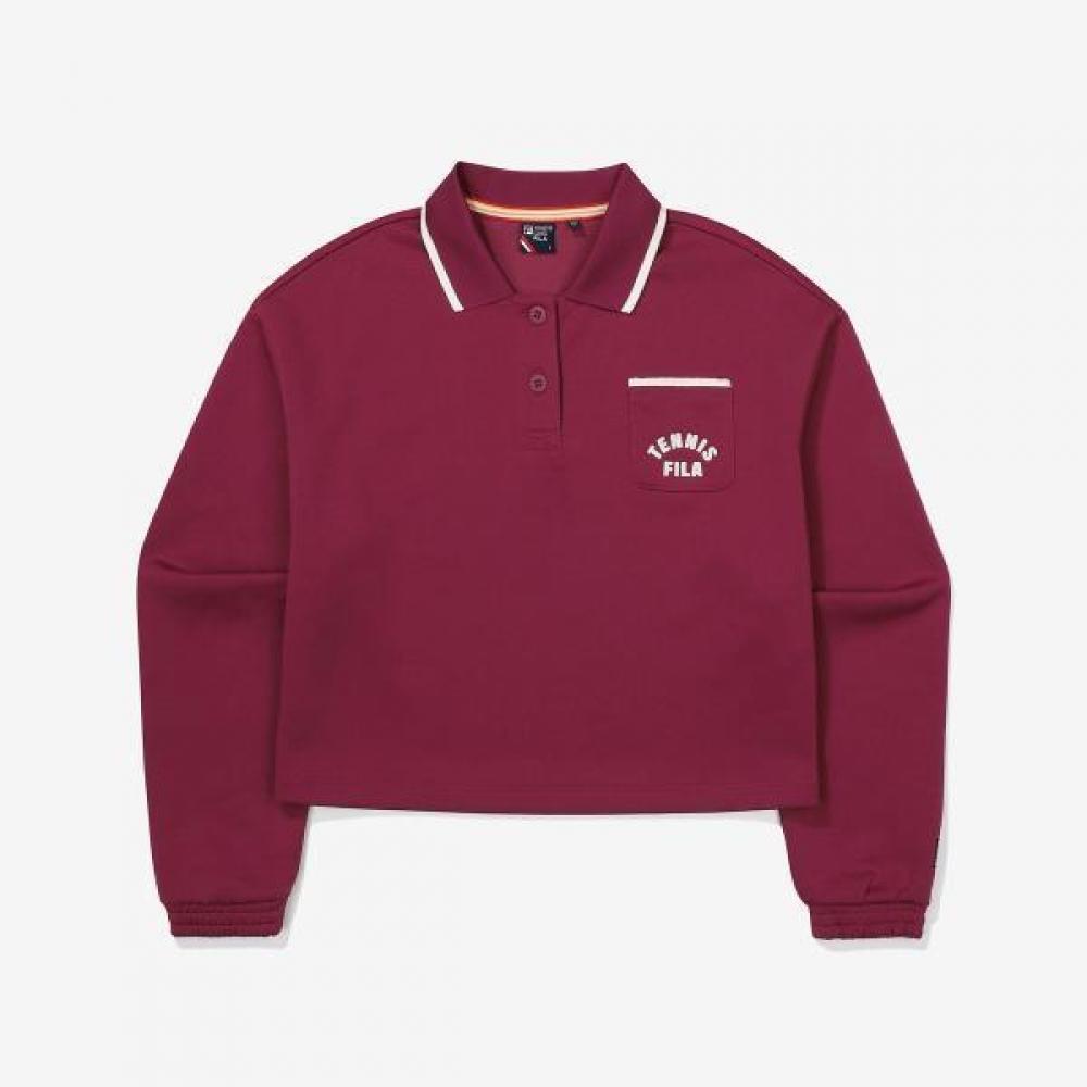 Fila Tennis Life Pique Collar Sweatshirt wines/90