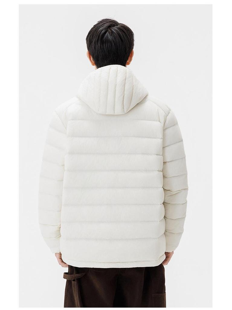 Men's 2025 High-End Lightweight Down Jacket - 90% White Duck Down, Short Hooded Winter Outerwear.