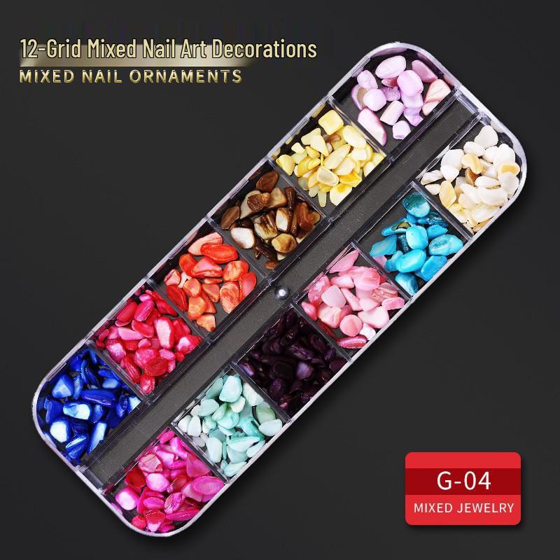 60 Nail Art Accessories: Rhinestones, Pearls, Rivets & Alloy Designs