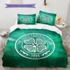 Celtic Football Club Muster Bettwäsche Steppdecke Set Heimdekoration Geschenk (1 Bettbezug + 2 Kissenbezüge (ohne Füllung)).xwn